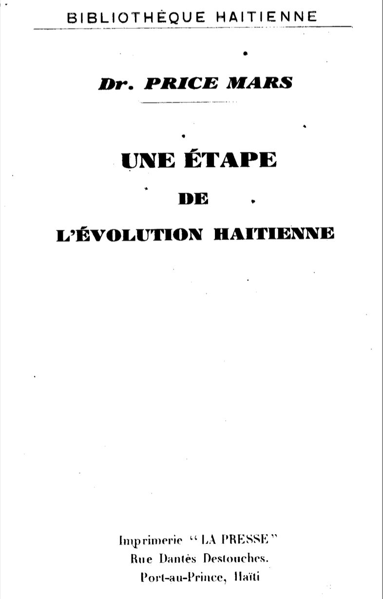 Read more about the article Une Étape de l’Évolution Haïtienne