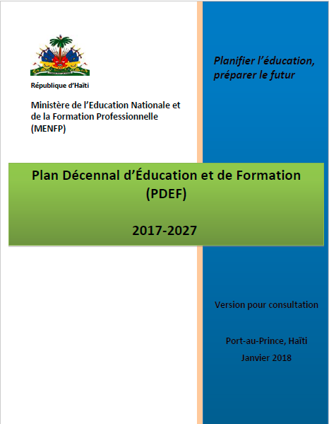 Read more about the article Plan Décennal d’Éducation et de Formation (PDEF) 2017-2027 (2018)